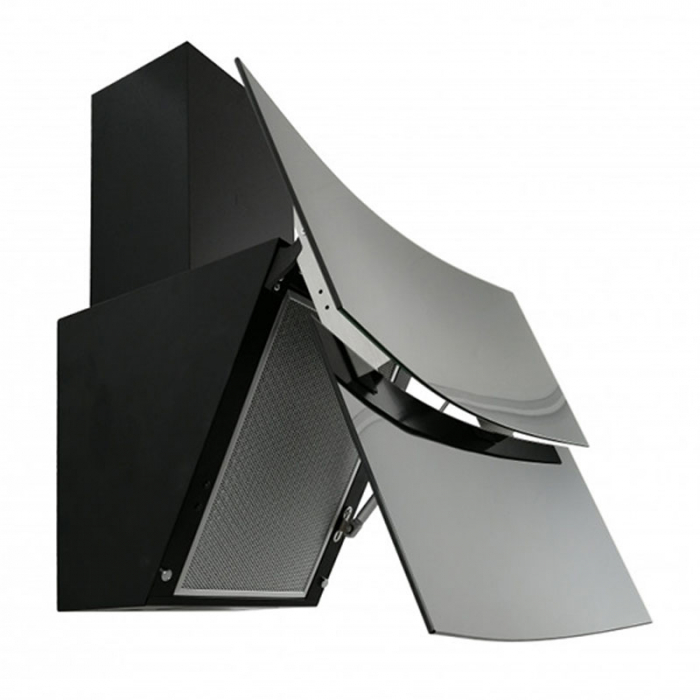 Hota Decorativa Tornado Blaze Touch Free 1100 (60) LED, 1 motor Turbo, latime 60 cm, 4 viteze, absorbtie 1100 m3/ora, filtru anti-grasimi aluminiu 5 straturi, Negru/Sticla [7]