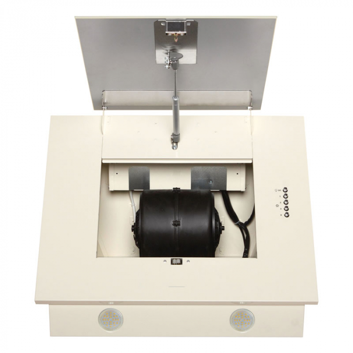 Hota Decorativa Tornado Vertikal 750 (60) LED, 1 motor Turbo, latime 60 cm, 3 viteze, absorbtie 750 m3/ora, filtru anti-grasimi aluminiu 5 straturi, Bej [3]