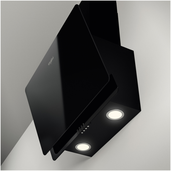 Hota incorporabila decorativa Whirlpool WHVP65FLMK, Putere de absorbtie 375 mc/h, 3 trepte viteza, Sticla neagra [4]