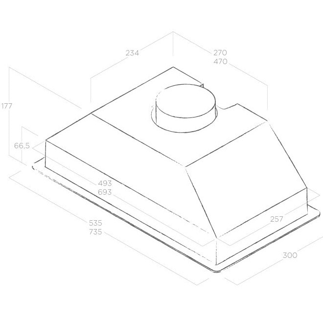 Hota incorporabila Elica ERA GR/A/72, Putere de absorbtie 220 mc/h, Sistem recirculare, Iluminare LED, Filtru de grasime, Clasa C, 72 cm, Argintiu [7]