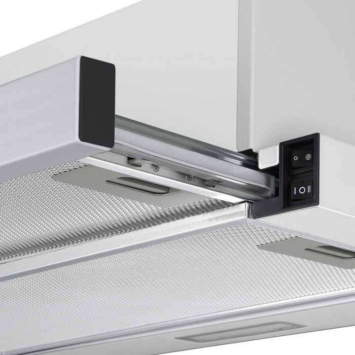 Hota incorporabila telescopica Tesla DT600AXB, 350 m3/h, Doua motoare 2x60 W, Iluminare LED 1x2 W, 60 cm Gri/Inox [4]