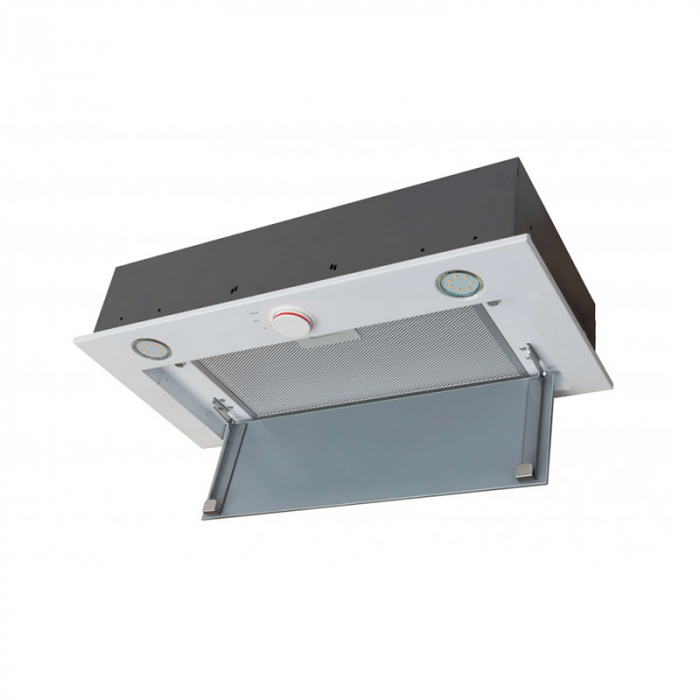 Hota Incorporabila Tornado Modul Glass 750 (60), 1 motor, latime 60 cm, 3 viteze, absorbtie 750 m3/ora, Alb [2]