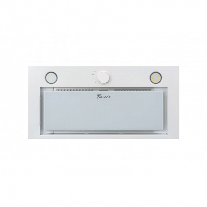 Hota Incorporabila Tornado Modul Glass 750 (60), 1 motor, latime 60 cm, 3 viteze, absorbtie 750 m3/ora, Alb [3]