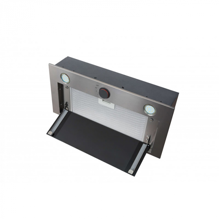 Hota Incorporabila Tornado Modul Glass 750 (60), 1 motor, latime 60 cm, 3 viteze, absorbtie 750 m3/ora, Inox [2]