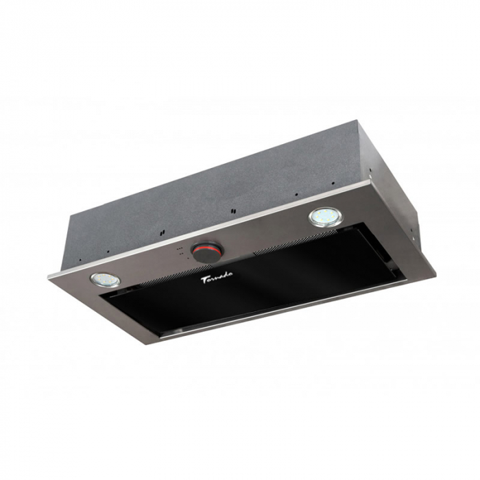 Hota Incorporabila Tornado Modul Glass 750 (60), 1 motor, latime 60 cm, 3 viteze, absorbtie 750 m3/ora, Inox [1]