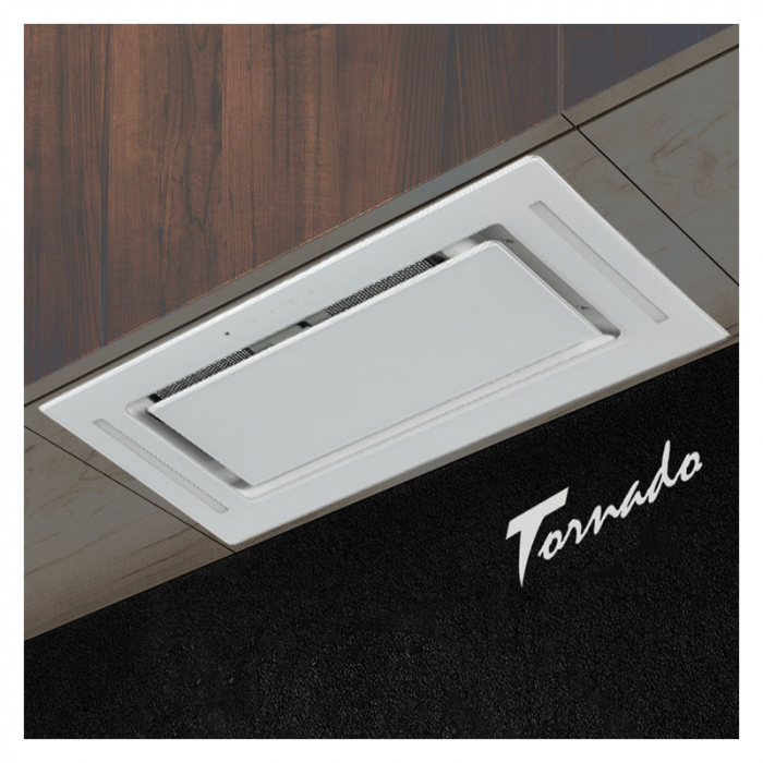Hota Incorporabila Tornado Modul Sensor 1200 (52) LED, 1 motor Turbo, latime 52 cm, absorbtie 1200 m3/ora, filtru anti-grasimi aluminiu 5 straturi, Alb [3]