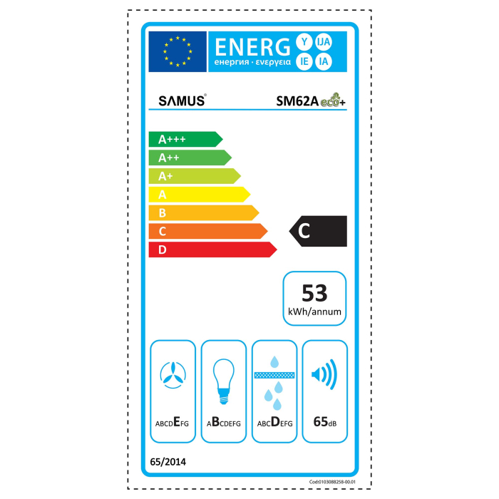 Hota Samus SM62A ECO+, 60 cm, 381 mc/h, Alba [6]