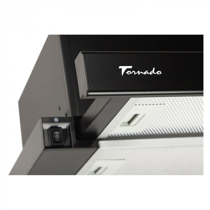 Hota Telescopica Incorporabila Tornado Storm 700 (60), 1 motor, latime 60 cm, 3 viteze, absorbtie 700 m3/ora, Negru [3]