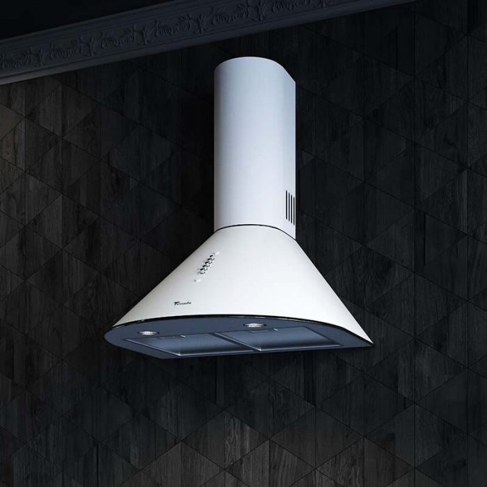 Hota tip Cupola Tornado Violla 750 (50) LED, 1 motor Turbo, latime 50 cm, 3 viteze, absorbtie 750 m3/ora, filtru anti-grasimi aluminiu 5 straturi, Alb [2]