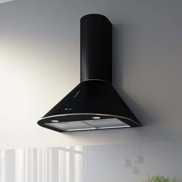 Hota tip Cupola Tornado Violla 750 (50) LED, 1 motor Turbo, latime 50 cm, 3 viteze, absorbtie 750 m3/ora, filtru anti-grasimi aluminiu 5 straturi, Negru [2]