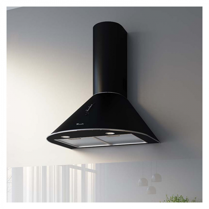 Hota tip Cupola Tornado Violla 750 (60) LED, 1 motor Turbo, latime 60 cm, 3 viteze, absorbtie 750 m3/ora, filtru anti-grasimi aluminiu 5 straturi, Negru [2]