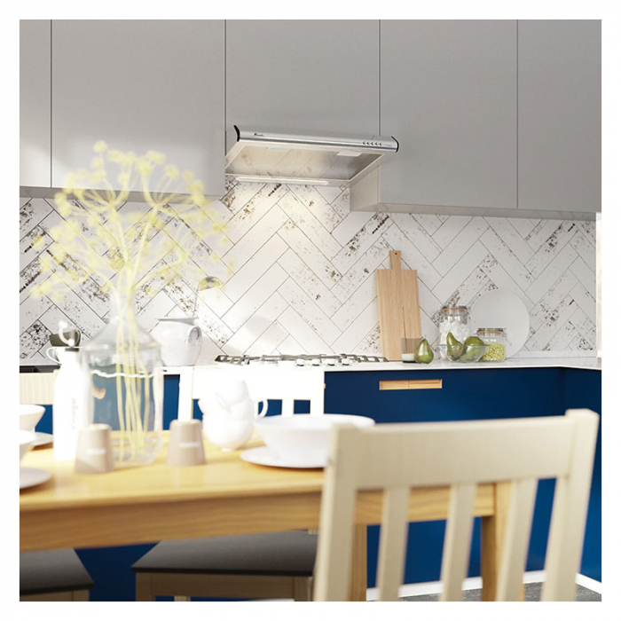 Hota traditionala Tornado Bona 10 (50) LED, 1 motor, latime 50 cm, absorbtie 380 m3/ora, filtru anti-grasimi aluminiu 5 straturi, Inox [4]