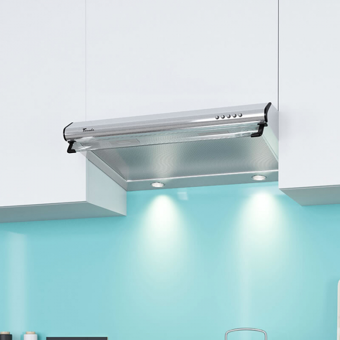 Hota traditionala Tornado Bona 20 (50) LED, 2 motoare, latime 50 cm, absorbtie 560 m3/ora, filtru anti-grasimi aluminiu 5 straturi, Inox [2]