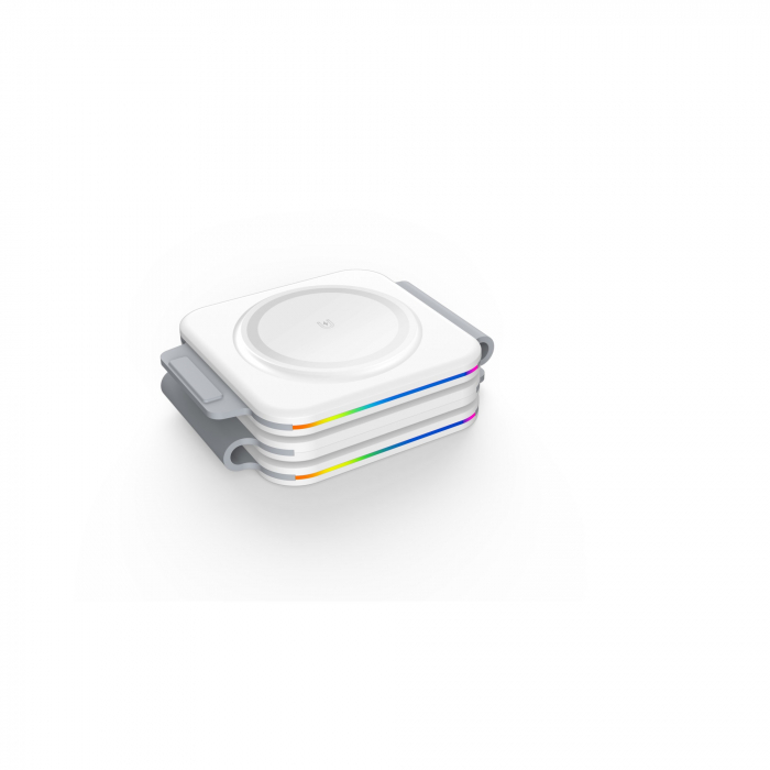 Incarcator Wireless Magsafe 3 in 1, Pliabil, FastCharge 15W, Statie de incarcare cu Magsafe, compatibil cu Iphone, Samsung, Huawei, Oppo, Xiaomi, Apple Watch, Airpods Pro, Galaxy Buds, TW [3]