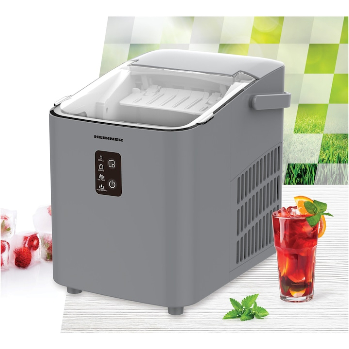 Masina de facut cuburi de gheata Heinner HIM-100SL, Capacitate 12 kg/24h, Capacitate rezervor apa 1 l, 120 W, Argintiu [3]