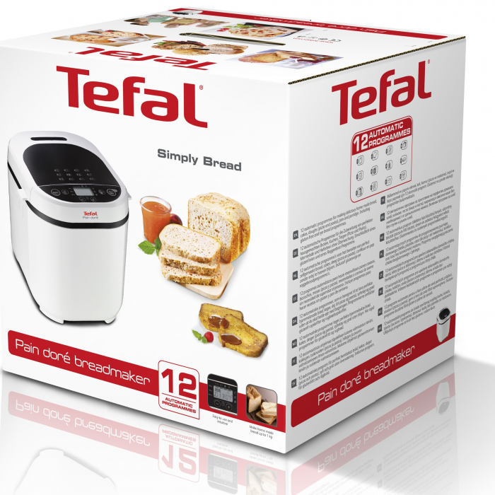 Masina de paine Tefal Pain Doré PF210, 700 W, 1000 g, 12 programe, Alb/Negru [7]