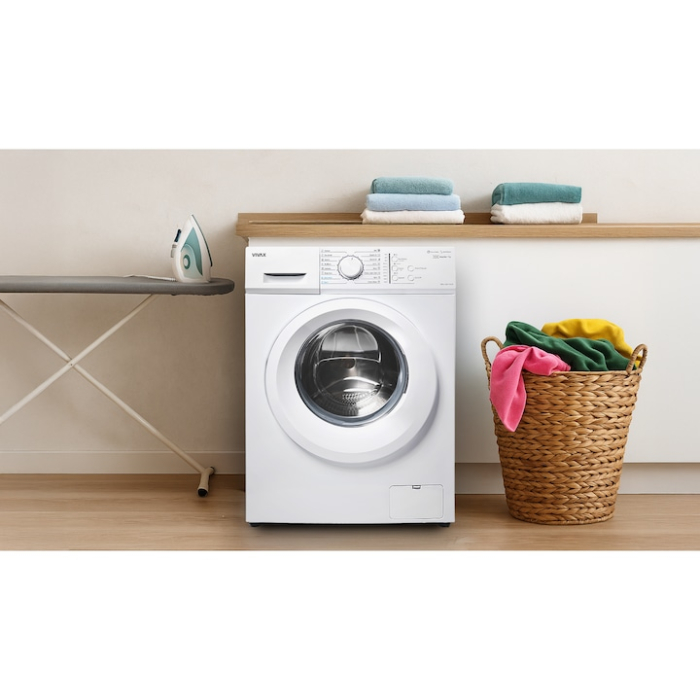 Masina de spalat cu incarcare frontala VIVAX WFL-120716CSI, 7 kg, 1200 rpm, clasa A, motor invertor BLDC, functie abur, alb [2]