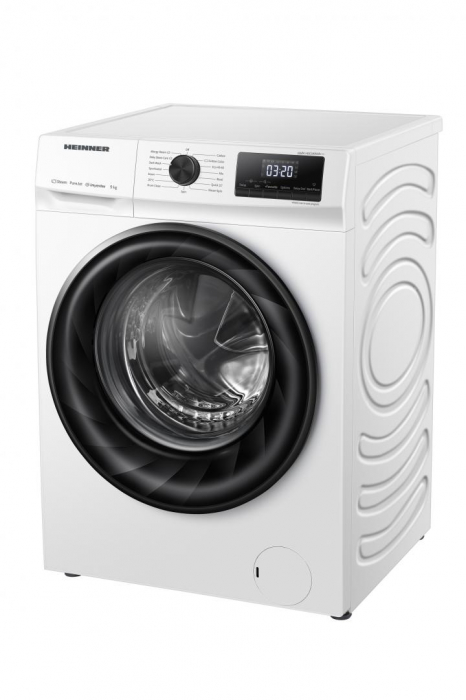 Masina de spalat rufe Heinner HWM-H8014INVA++, 8 kg, 1400 rpm, Clasa A, Motor Inverter, Display digital, Blocare acces copii, Alb [2]