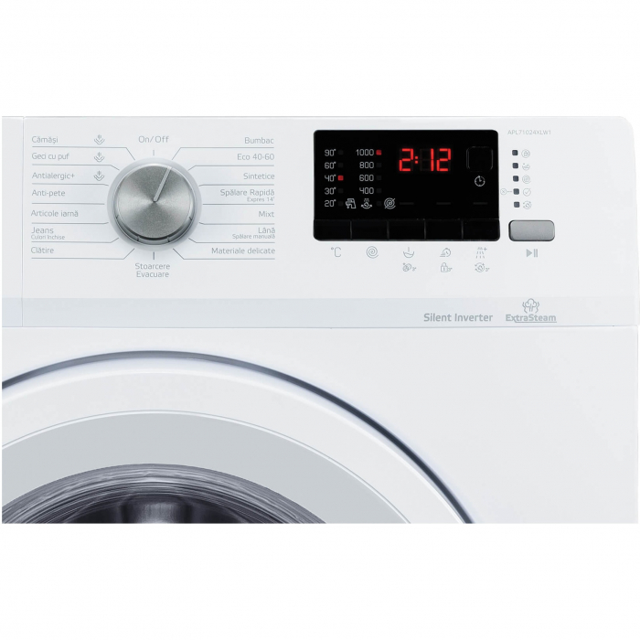 Masina de spalat rufe Arctic APL71024XLW1, 7 kg, 1000 rpm, Clasa D, Add-In, Motor Silent Inverter, ExtraSteam, ECO DOSE, Rapid+, Alb [3]