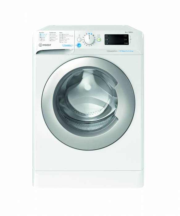 Masina de spalat rufe cu incarcare frontala Indesit, BWE 81496X WSV EE, 8 kg, 1400 RPM, Clasa A, Alb, [1]