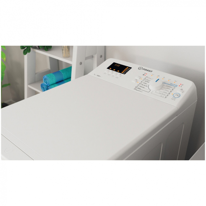 Masina de spalat rufe cu incarcare verticala Indesit BTWS72200EU/N, 7 kg, 1200 rpm, Clasa E, Turn&Go, Display digital, Alb [7]