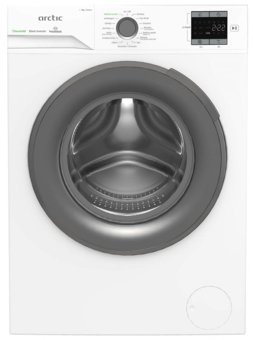 Masina de spalat rufe frontala Arctic, APLM1WFSU19210WG, 9 kg, 1200 rpm, Clasa A, Alb [3]