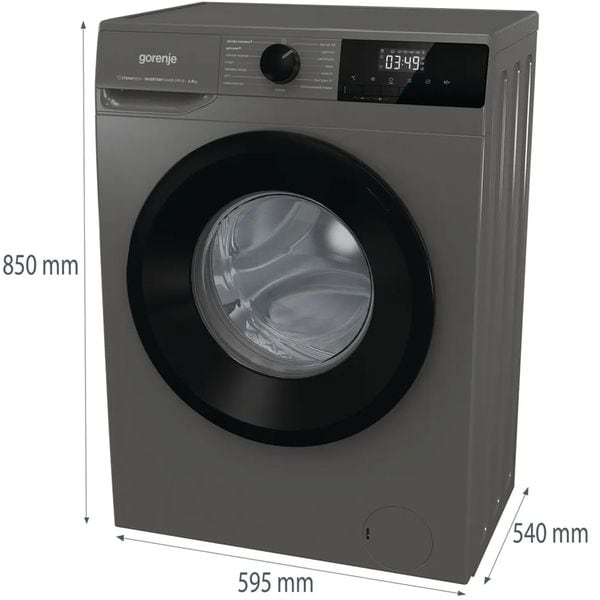 Masina de spalat rufe frontala GORENJE WNHPI84AS/A, Steamtech, 8 kg, 1400rpm, Clasa A, antracit [9]