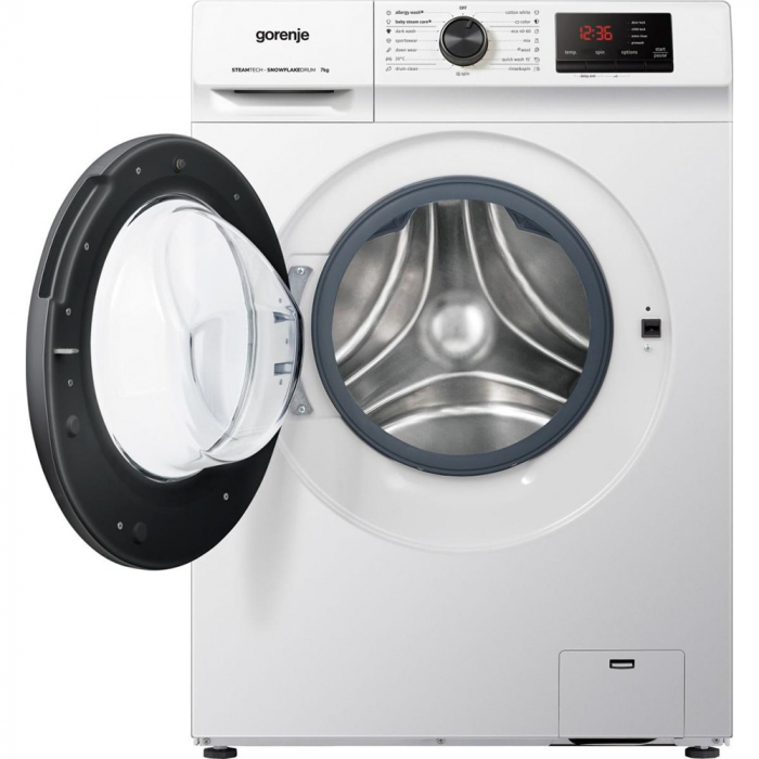 Masina de Spalat Rufe Frontala Slim GORENJE WNHVB72SDS, SteamTech, 7 kg, 1200rpm, Clasa D, Alb [2]