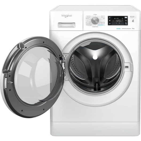 Masina de spalat rufe frontala WHIRLPOOL FFB 8258 WV EE, 6th Sense, 8 kg, 1200rpm, Clasa B, alb [3]
