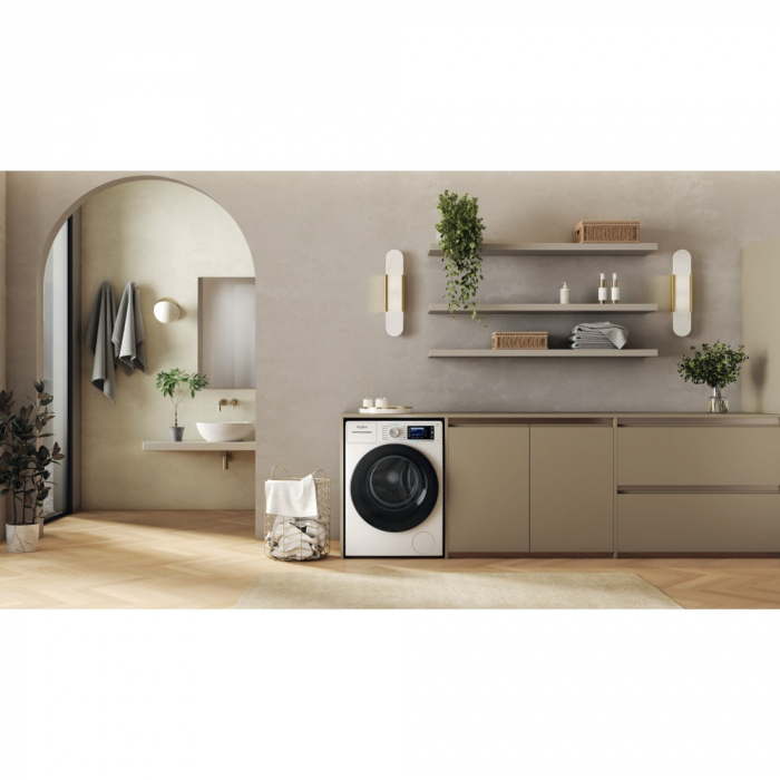 Masina de spalat rufe frontala WHIRLPOOL W6 98 SILENCE EE, Steam, 6th Sense, 9 kg, 1400rpm, Clasa A, alb [4]