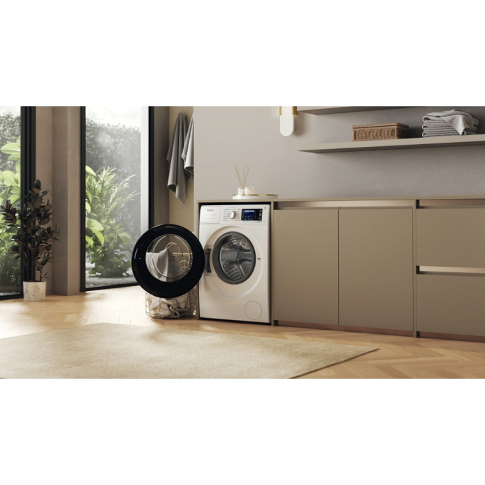 Masina de spalat rufe frontala WHIRLPOOL W6 98 SILENCE EE, Steam, 6th Sense, 9 kg, 1400rpm, Clasa A, alb [8]