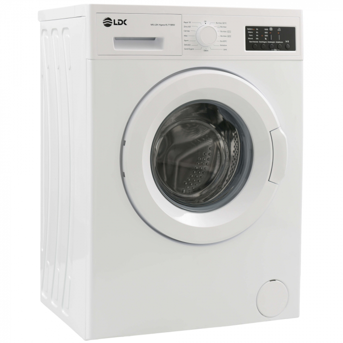 Masina de spalat rufe LDK HIGEEA EL71SBWN Silver, Clasa D, Capacitate 7 Kg, 1000 rpm, Eco-logic, Argintiu [2]