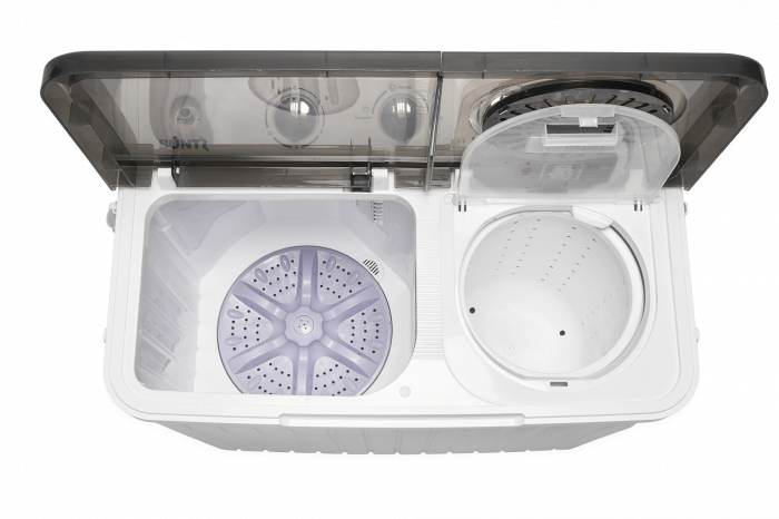 Masina de spalat rufe semiautomata Buntz BMS-70, 7 Kg, Capacitate rufe stoarcere 5.2 Kg, 400 W, Alb/Negru [5]
