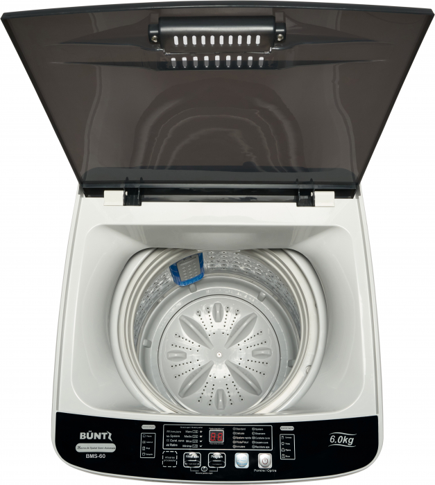 Masina de spalat rufe semiautomata, cuva din inox, Büntz BMS-60, 6 kg, 10 Programe spalare, Display Led, 700 RPM, 310 W, storcator incorporat, Gri [6]
