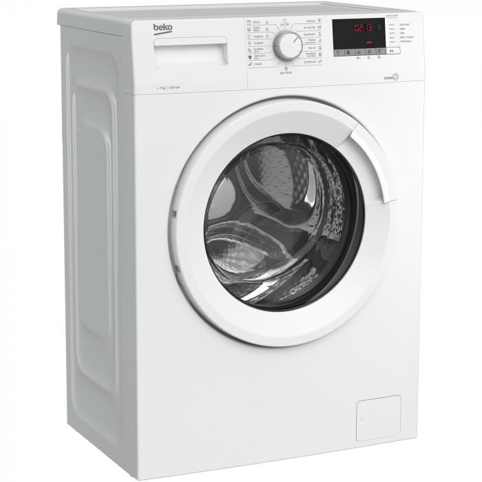 Masina de spalat rufe Slim Beko WUE7512XWW, 7 kg, 1000 RPM, Clasa E, SteamCure, 60 cm, Alb [2]