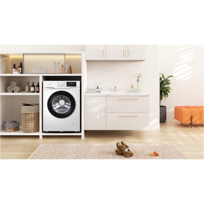 Masina de spalat rufe TCL FF0612WB1, 6 kg, 1200 RPM, Clasa B, Motor Inverter, Steam Wash, Drum Clean, Honeycomb Drum, Alb [7]