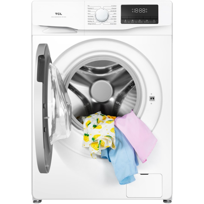 Masina de spalat rufe TCL FF0812WA0, 8 kg, 1200 RPM, Clasa A, BLDC Inverter Motor, Steam Wash, Drum Clean, 24 Hour Delay, Honeycomb Drum, Quick Wash 18 min, Add Garment, 16 Programe, Alb [4]