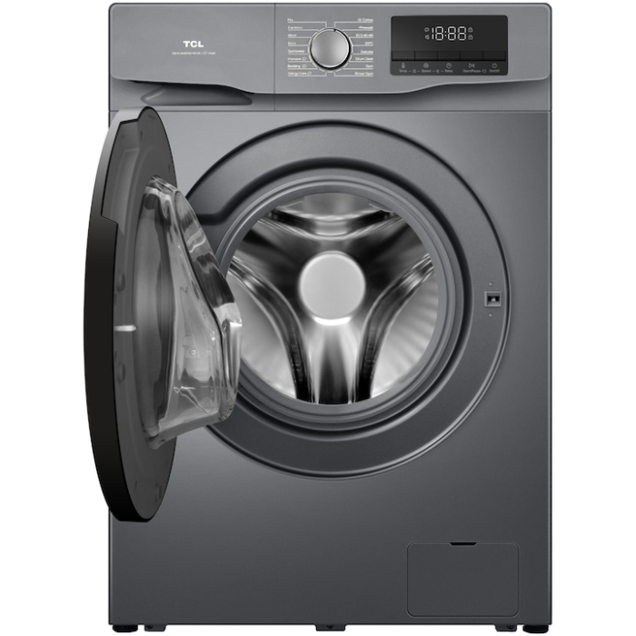 Masina de spalat rufe TCL FF0814SA1, 8 kg, 1400 RPM, Clasa A, BLDC Inverter Motor, Steam Wash, Drum Clean, 24 Hour Delay, Honeycomb Drum, Quick Wash 18 min, Add Garment, 16 Programe, Argintiu [2]