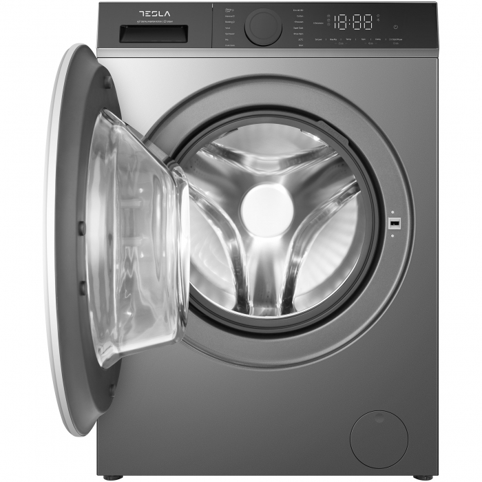 Masina de spalat rufe Tesla WF91480T, 9 kg, 1400 RPM, Clasa A, Inverter, Steam, Smart, Control Touch, LED, Argintiu [4]