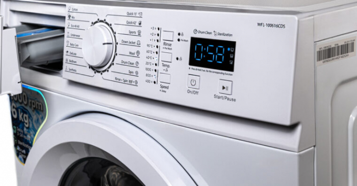 Masina de spalat rufe VIVAX WFL-100616CDS, 6 kg, 1000 RPM, Clasa E, Display digital, Children's sensitive laundry, Eco, Control electronic, Blocare acces copii, Temperatura reglabila, Drum Clean Sterilization, Program Rapid, Delay Start, 16 programe, Alb [4]