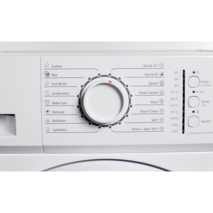 Mașină de spălat rufe VIVAX WFL-100616CSI, Inverter, 6 kg, 1000 rpm, Slim, Clasa energetică A, 16 programe, Pornire întârziată 3-18h, Spălare rapidă 15 min, Funcție abur, Alb [2]