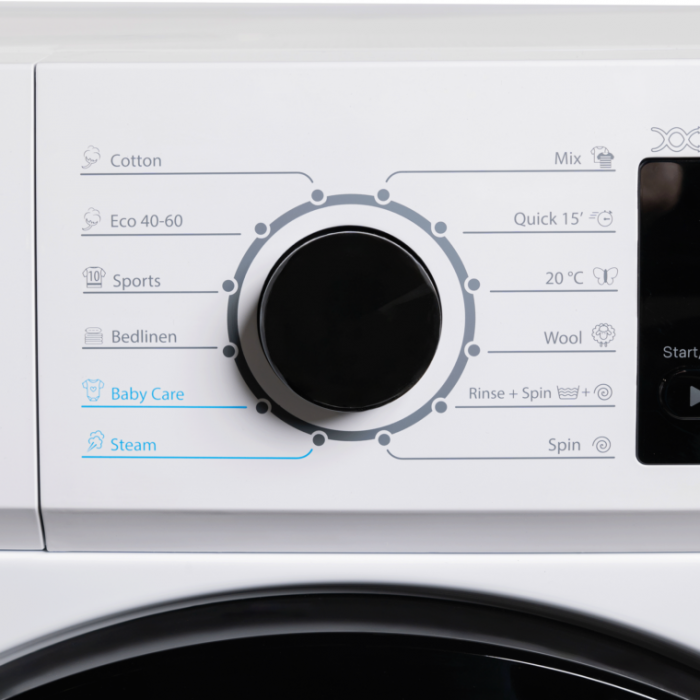 Masina de spalat rufe VIVAX WFL-140812CI, 8kg, 1400 RPM, BLDC Motor Inverter, Clasa A, Steam, Baby Care, Eco, Display digital, Control electronic, Blocare acces copii, Temperatura reglabila, Drum Clean Sterilization, Qucik Wash, Delay Start, 12 Programe, Alb [8]
