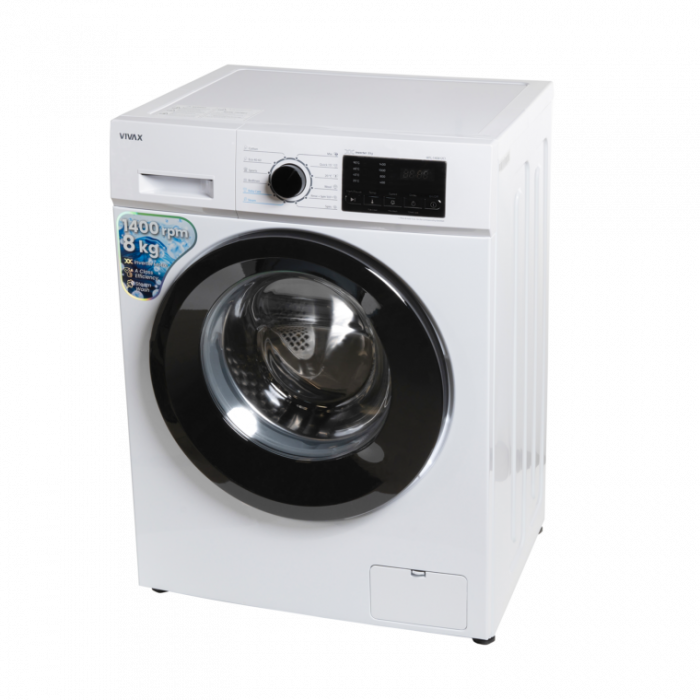 Masina de spalat rufe VIVAX WFL-140812CI, 8kg, 1400 RPM, BLDC Motor Inverter, Clasa A, Steam, Baby Care, Eco, Display digital, Control electronic, Blocare acces copii, Temperatura reglabila, Drum Clean Sterilization, Qucik Wash, Delay Start, 12 Programe, Alb [3]