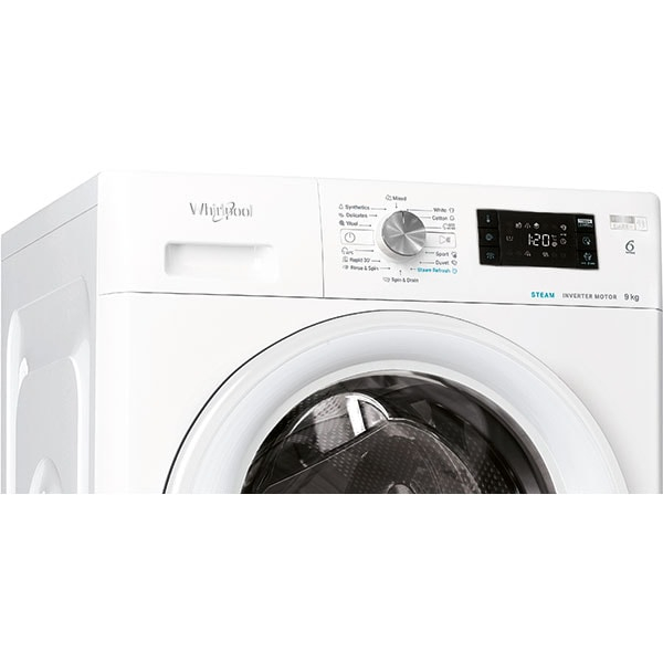 Masina de spalat rufe frontala WHIRLPOOL FFB 9458 WV EE, 6th Sense, 9 kg, 1400rpm, Clasa B, alb [5]