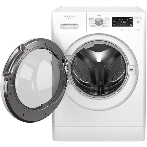 Masina de spalat rufe frontala WHIRLPOOL FFB 9458 WV EE, 6th Sense, 9 kg, 1400rpm, Clasa B, alb [4]