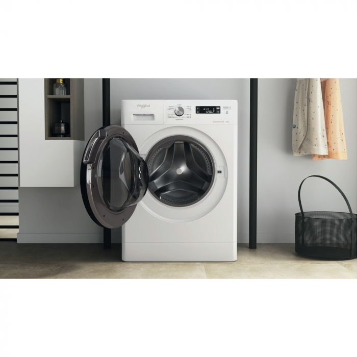 Masina de spalat rufe Whirlpool FreshCare+ FFS 7259 B EE, 7 kg, 1200 rpm, Clasa B, Tehnologia al-6lea Simt, Motor Inverter, Alb/Negru [6]
