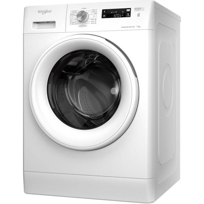 Masina de spalat rufe Whirlpool FreshCare+ FFS7458WEE, 7 kg, 1400 rpm, Clasa B,Tehnologia al 6-lea Simt, Motor Inverter, Alb [3]