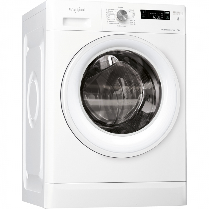 Masina de spalat rufe Whirlpool FreshCare+ FFS7458WEE, 7 kg, 1400 rpm, Clasa B,Tehnologia al 6-lea Simt, Motor Inverter, Alb [2]
