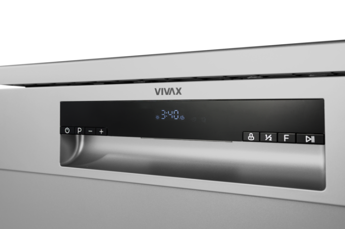 Masina de spalat vase independenta Vivax DW-601472C S , 14 Seturi, 7 programe, Clasa E, Control digital, 60 cm, Argintiu [6]