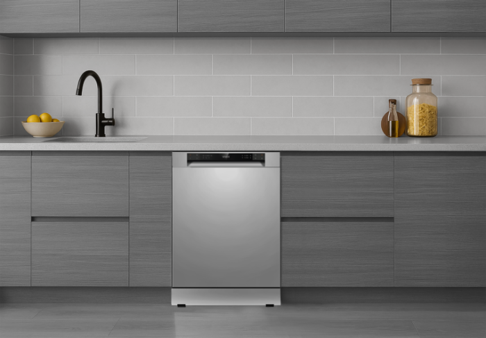 Masina de spalat vase independenta  Vivax DW-601472C X, 14 Seturi, 7 programe, Clasa E, Control digital, 60 cm, Argintiu [9]